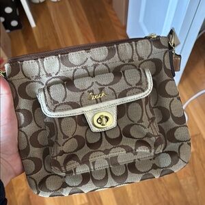 Coach Brown and Tan Crossbody Bag